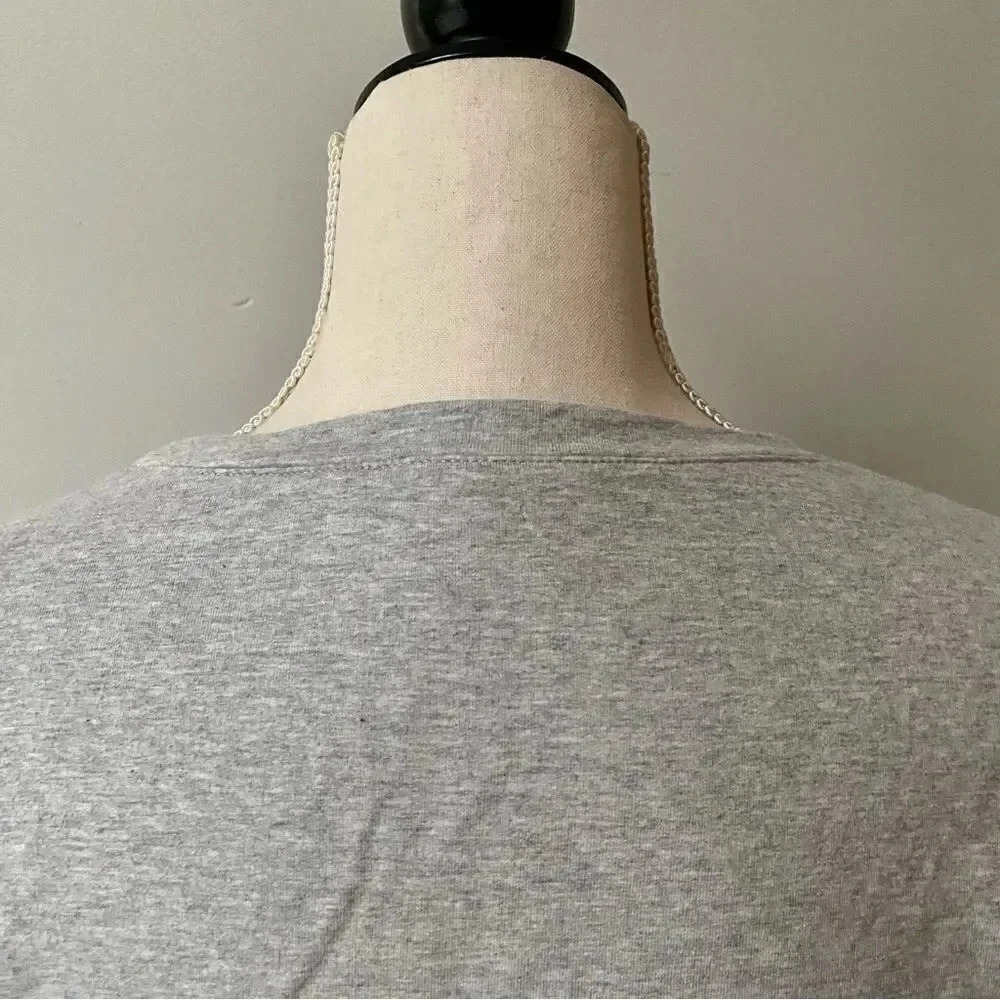 Halogen Heather Gray Rhinestone Embellished Sweatshirt Size S - Picture 10 of 15